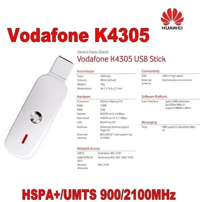 comprar Modem portátil inalámbrico Huawei K4305 USB 21,6 Mbps HSPA móvil de banda ancha Dongle 3G online manufacture