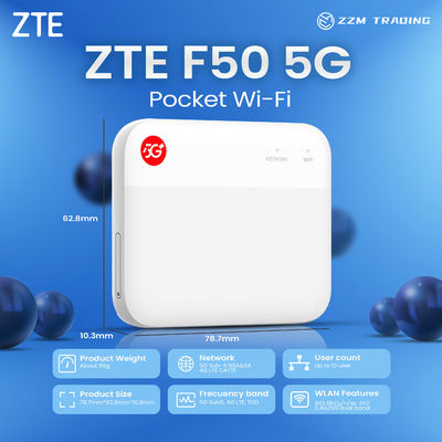 Original Nuevo ZTE F50 5G Router Desbloqueado WiFi de bolsillo 1.6Gbps SA/NSA 5G Hotspot móvil Pocket Mini WiFi Router